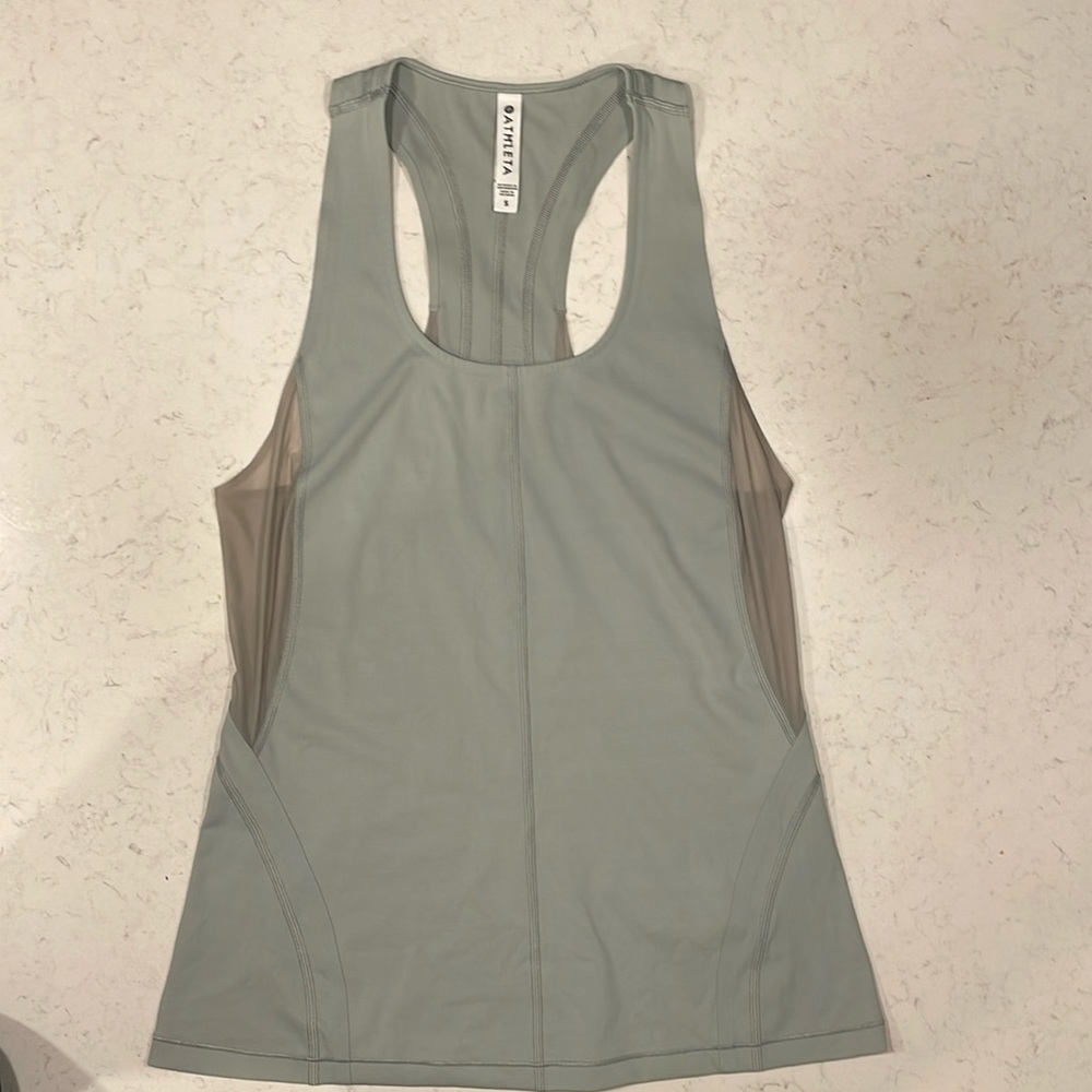 Athleta Light Sage Green Racerback Tank Top